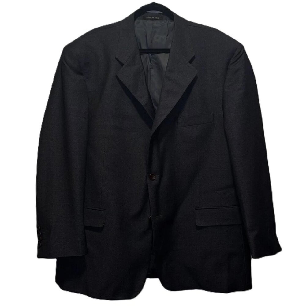 Pavone Men's Dark Gray Cashmere Sportcoat Blazer Jacket 46R Classic Fit